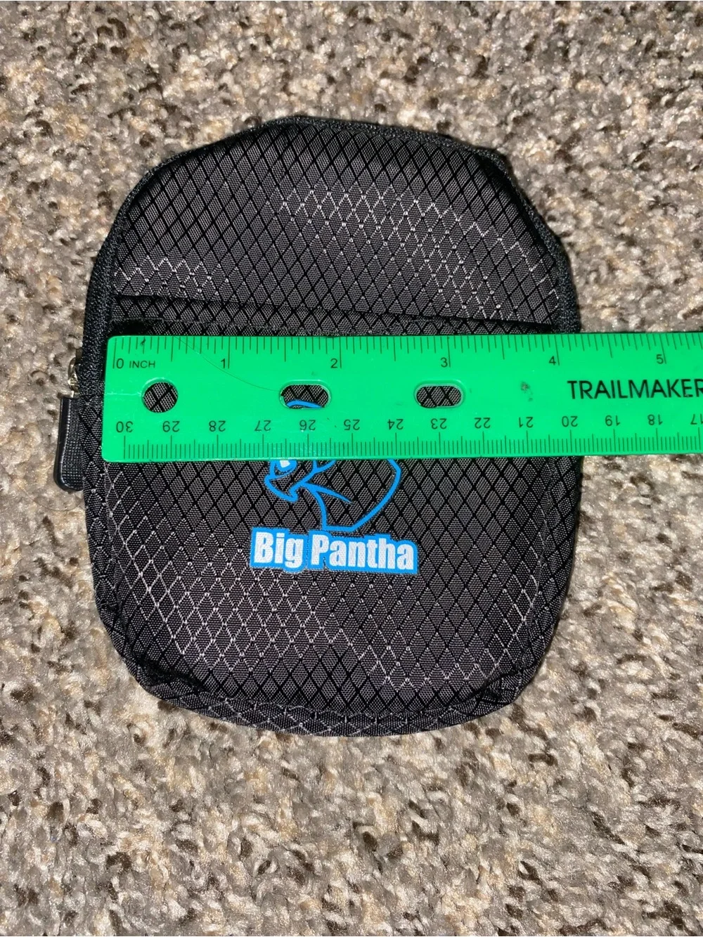 Big Pantha Black Soft Pouch with Blue Logo